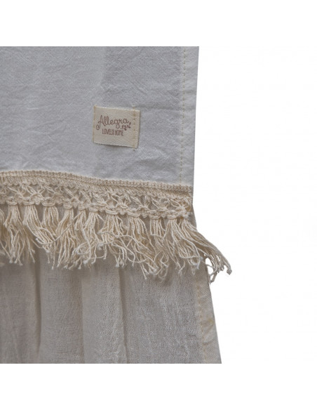 Cortina de Baño - Ara Combinado Blanco y Vol Nat