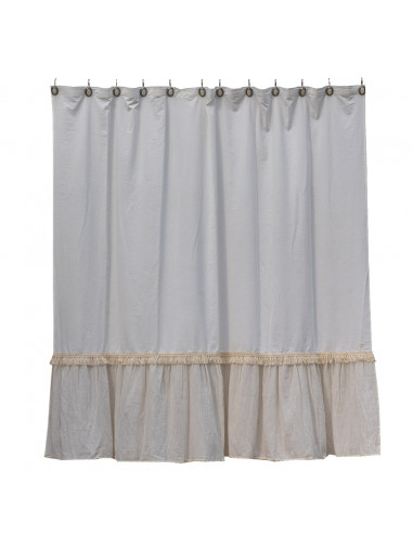 Cortina de Baño - Ara Combinado Blanco y Vol Nat