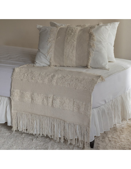 Pie de Cama - Artisan Puntas Telar +  Funda