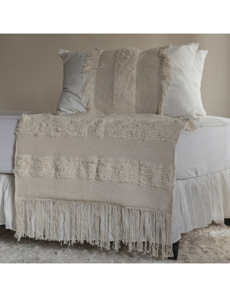 Pie de Cama - Artisan Puntas Telar +  Funda