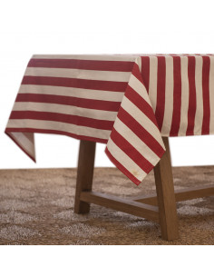 Mantel Rayas Red