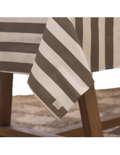 Mantel Rayas Brown 2