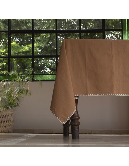 Set Artisan Crochet: Mantel + 6 Servilletas + Bolsita