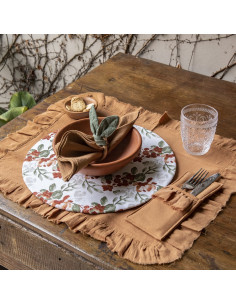 Individuales Camila: Tusor y gasa x 4