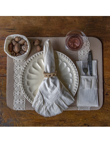 Porta Cubiertos Camila - Volados x 4 unidades