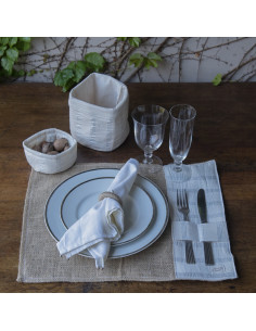 Servilletero Burlap  x 4