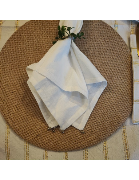 Servilletas - Bolitas  Plata  x 4