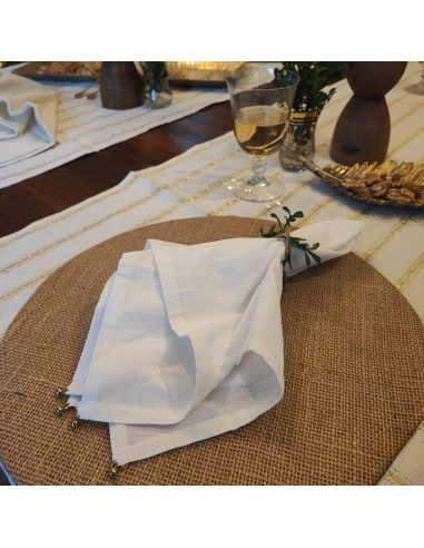 Servilletas - Bolitas  Plata  x 4