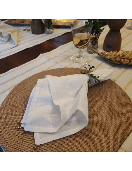 Servilletas - Bolitas  Plata  x 4