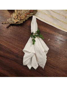 Servilletas - Bolitas  Plata  x 4