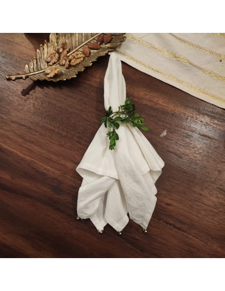 Servilletas - Bolitas  Plata  x 4