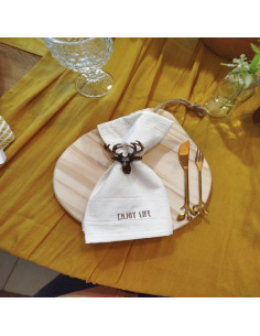 Servilletas Bordadas Words x 4 2