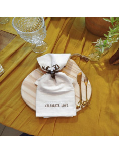 Servilletas Bordadas Words x 4