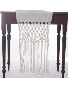 Camino de Mesa - Macramé Tasca + Entredos Tusor