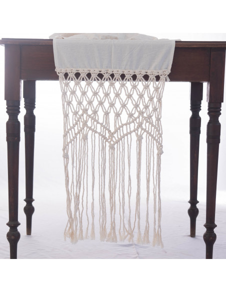 Camino de Mesa - Macramé Tasca + Entredos Tusor