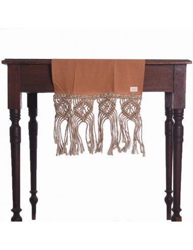 Camino de Mesa - Macramé Rombos Yute