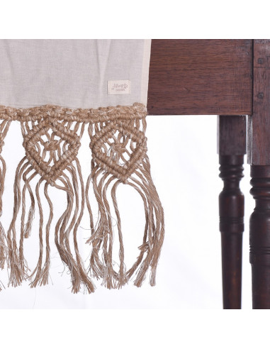 Camino de Mesa - Macramé Rombos Yute