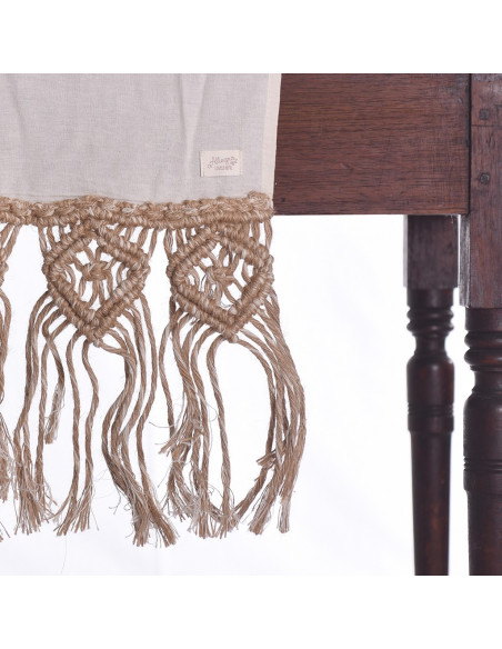 Camino de Mesa - Macramé Rombos Yute