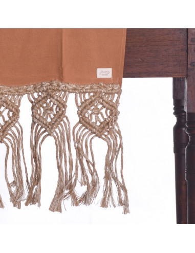 Camino de Mesa - Macramé Rombos Yute