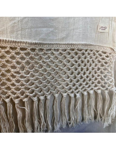 Camino de Mesa -  Red  y Flecos Crochet Gasa 2