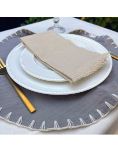 Plato de Sitio  Tusor Reversible Crochet x 2 2