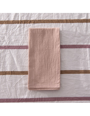 Set Bolso Rayas BiColor: Mantel  + 6 servilletas