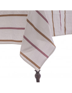 Set Bolso Rayas BiColor: Mantel  + 6 servilletas