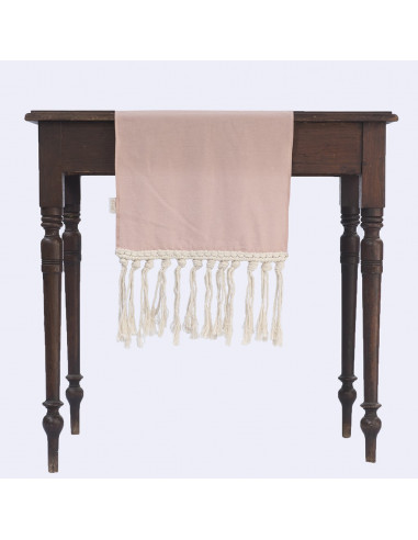 Camino de Mesa - Flecos Macramé Tusor