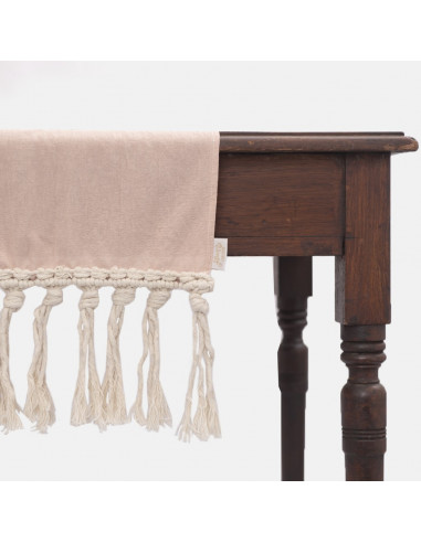 Camino de Mesa - Flecos Macramé Tusor