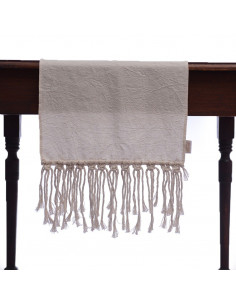 Camino de Mesa - Flecos Macramé Tusor