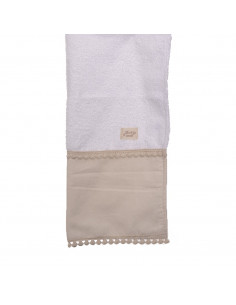 Set Toalla de Mano Volado y Guipiur x 2