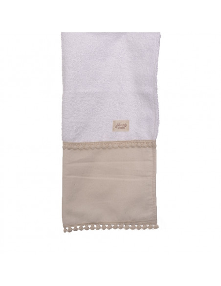 Set Toalla de Mano Volado y Guipiur x 2