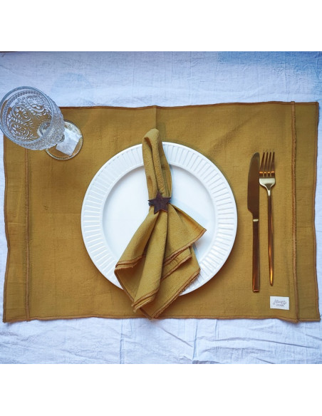 Individuales Tusor Sarah  - Pack x 4