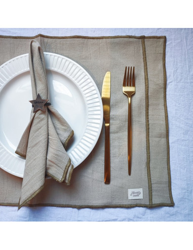 Individuales Tusor Sarah  - Pack x 4