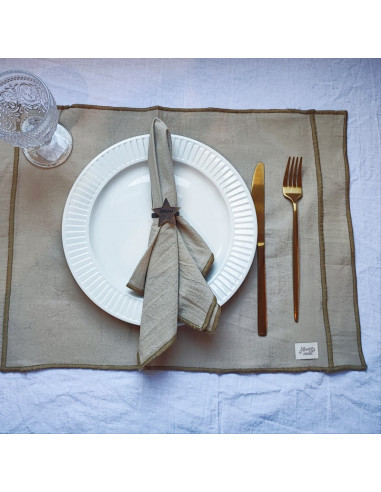 Individuales Tusor Sarah  - Pack x 4