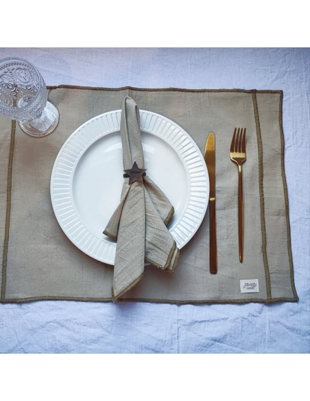 Individuales Tusor Sarah  - Pack x 4