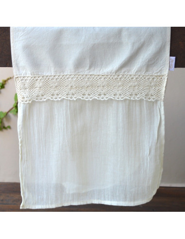 Camino de Mesa - Full Puntillas Lienzo Natural