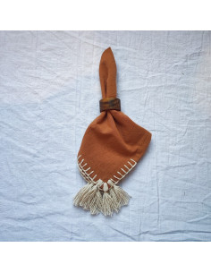 Servilletas Tusor XL  Carmina  I - Pack x 4 - Pespunte Esquinero