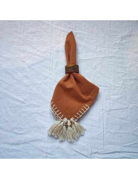 Servilletas Tusor XL  Carmina  I - Pack x 4 - Pespunte Esquinero