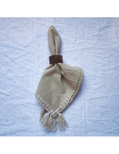 Servilletas Tusor XL  Carmina  I - Pack x 4 - Pespunte Esquinero