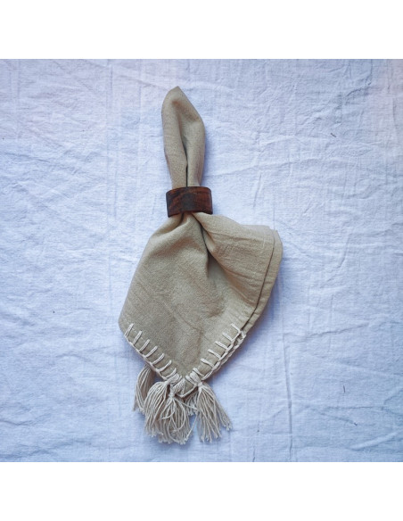 Servilletas Tusor XL  Carmina  I - Pack x 4 - Pespunte Esquinero