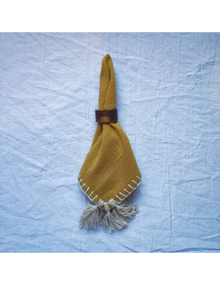 Servilletas Tusor XL  Carmina  I - Pack x 4 - Pespunte Esquinero