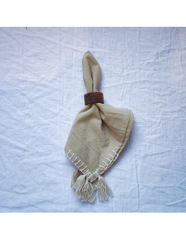 Servilletas Tusor XL  Carmina  I - Pack x 4 - Pespunte Esquinero