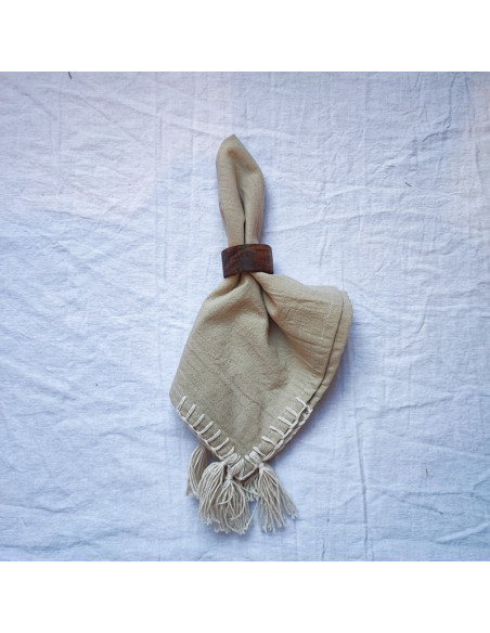 Servilletas Tusor XL  Carmina  I - Pack x 4 - Pespunte Esquinero