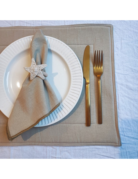 Individuales Tusor Matelaseado  x 4