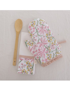 Set Manopla Vintage - Volados,  Repasador + Cuchara