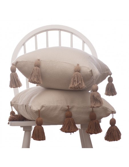 Almohadón Redondo Panamá & Borlas