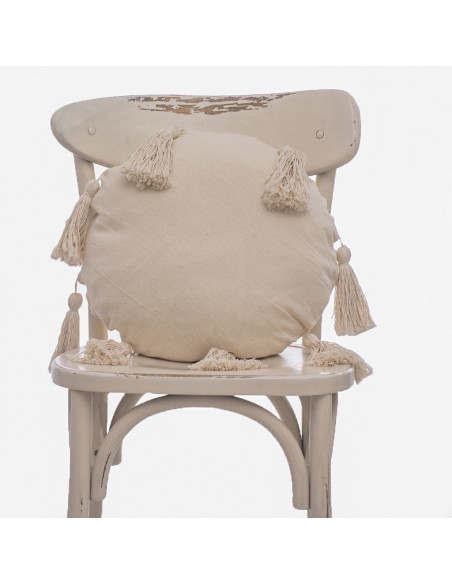 Almohadón Redondo Panamá & Borlas