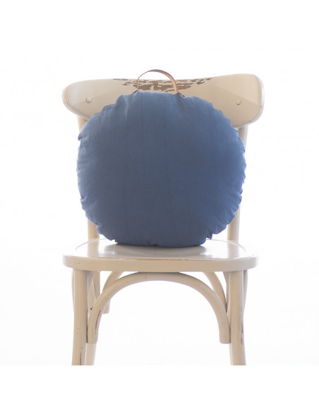 Almohadón Redondo  - Manijon Cuero