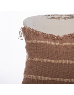 Almohadón Telar Simple Canela + Flame- Handmade 2